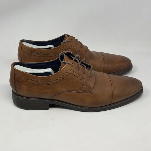 Cole Haan Buckland Shoes Mens 13 M Brown Leather Cap Toe Dress Casual Derby - Picture 3 of 16